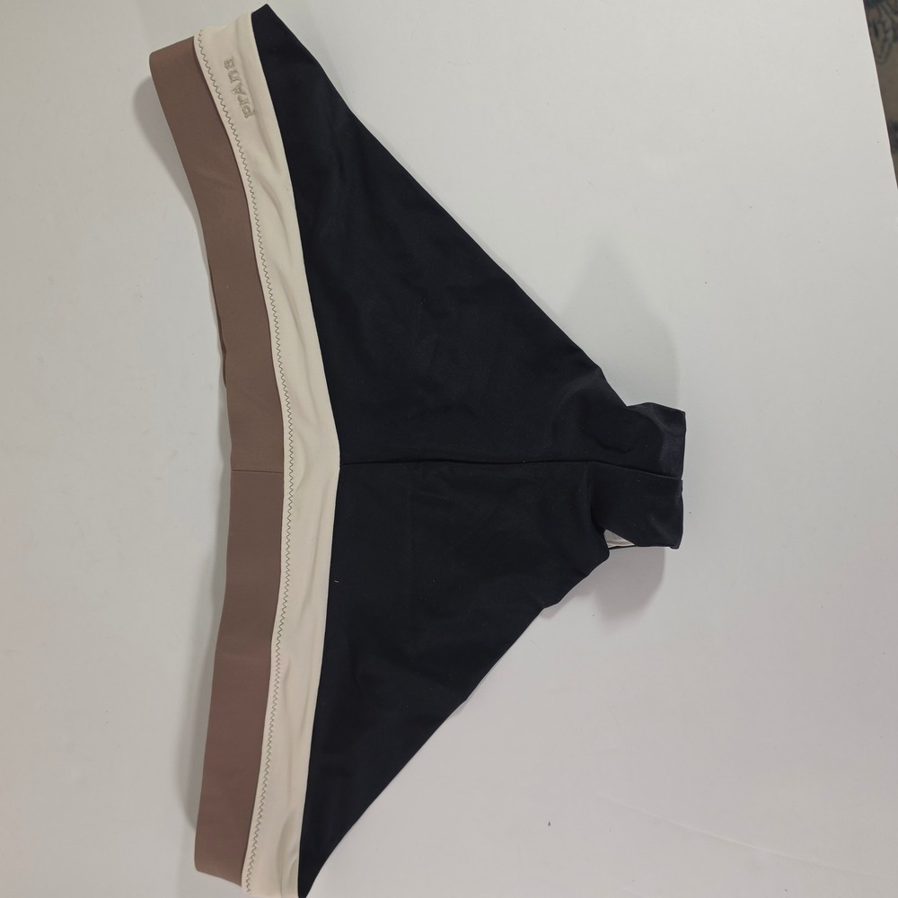 prAna Baja Bound Cheeky Bottom Womens Large Carob Colorblock NWT sporty Swimwear - Picture 6 of 9